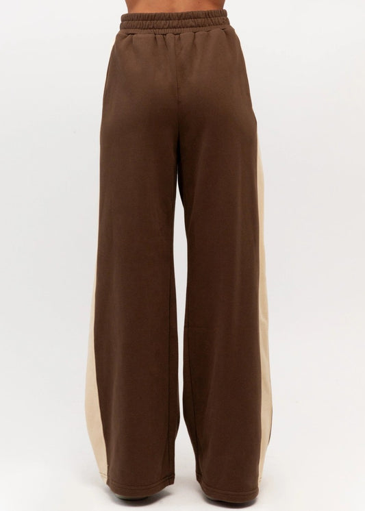 Striped Jogger - Chocolate