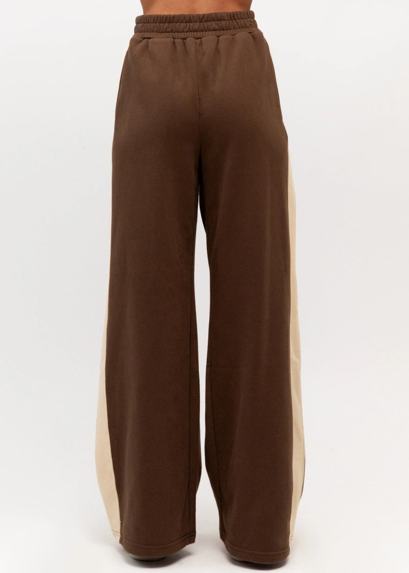 Striped Jogger - Chocolate