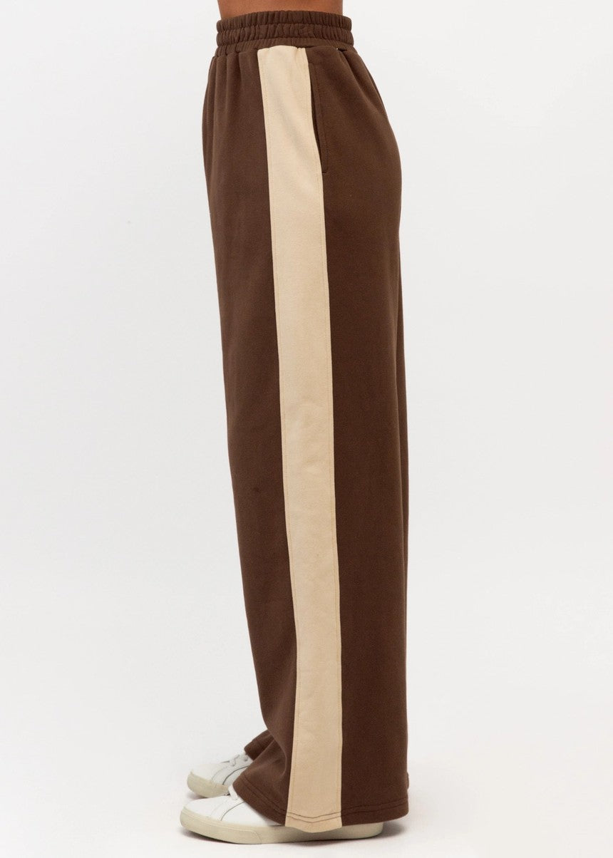 Striped Jogger - Chocolate