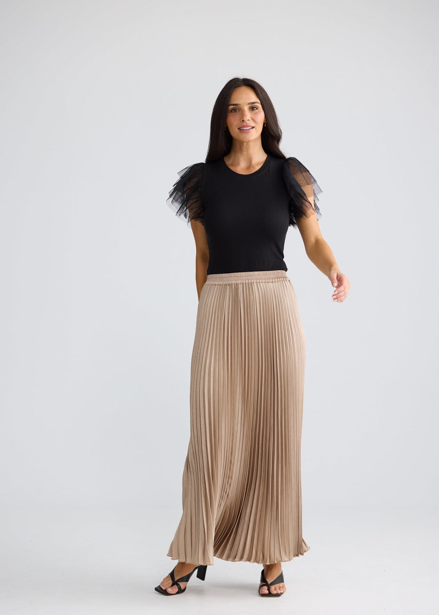Alias Pleated Skirt - Sand