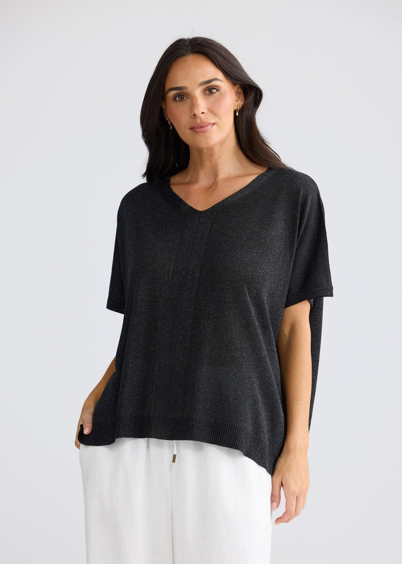 Jessamy Top - Black W Silver