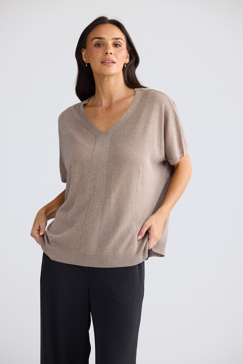Jessamy Top - Champagne W Silver