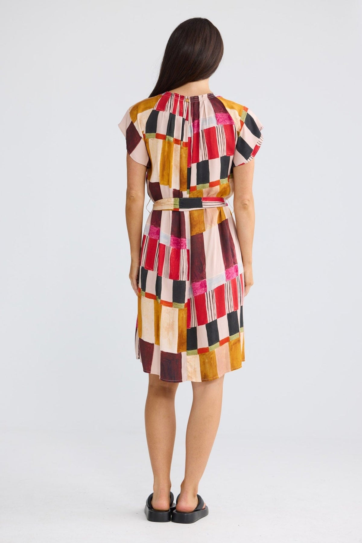 Boulevard Short Dress - Painterly Geo