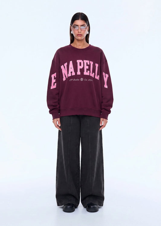 Mila Oversized Sweater - Deep Cherry Red