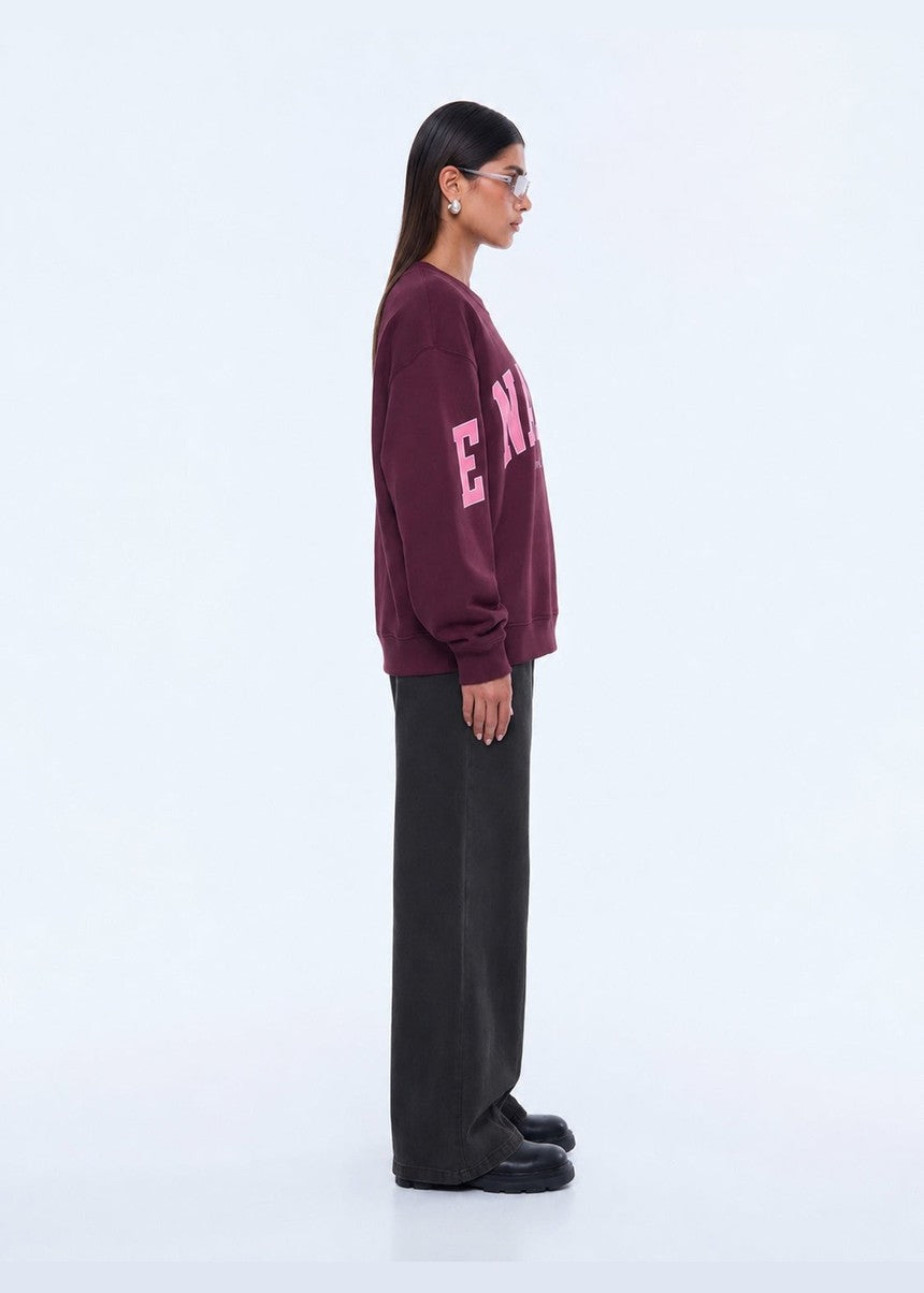 Mila Oversized Sweater - Deep Cherry Red