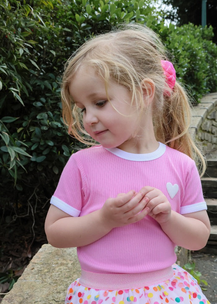 Bonbon Rib Tee - Pink