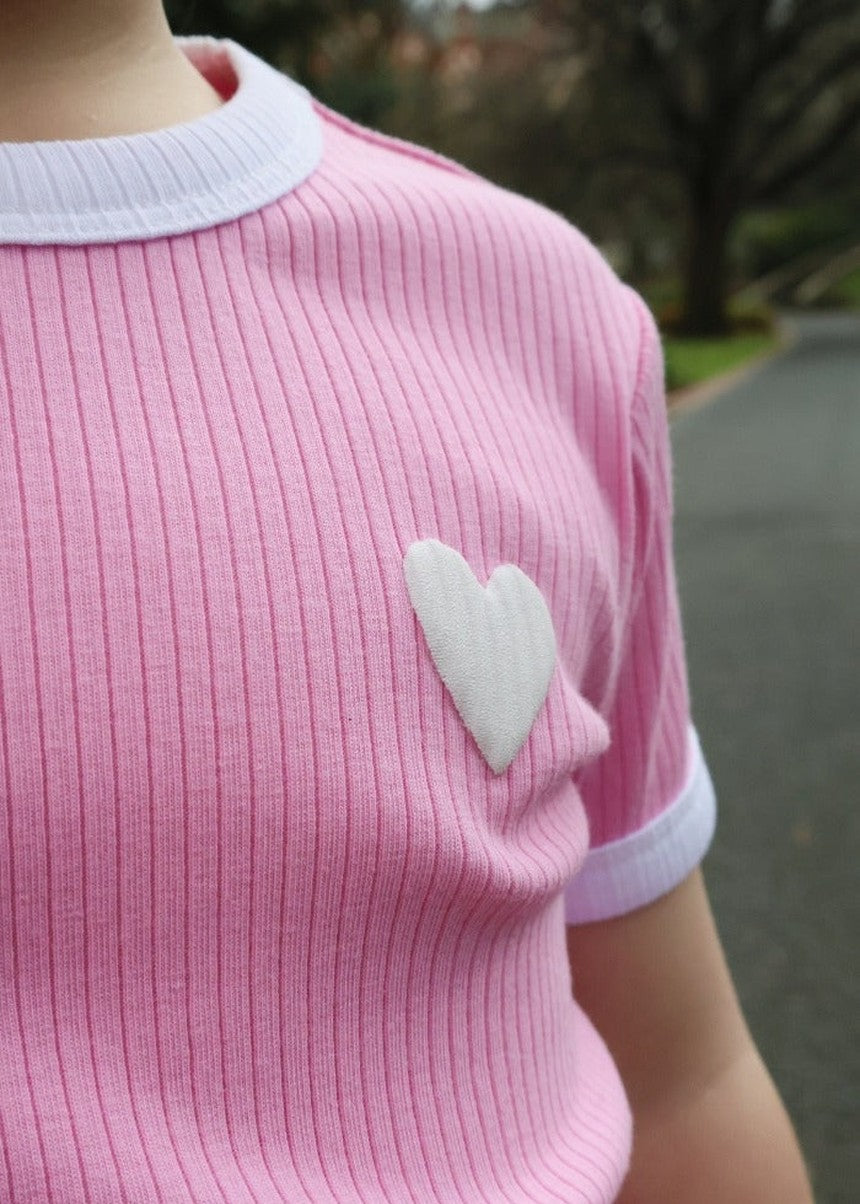 Bonbon Rib Tee - Pink
