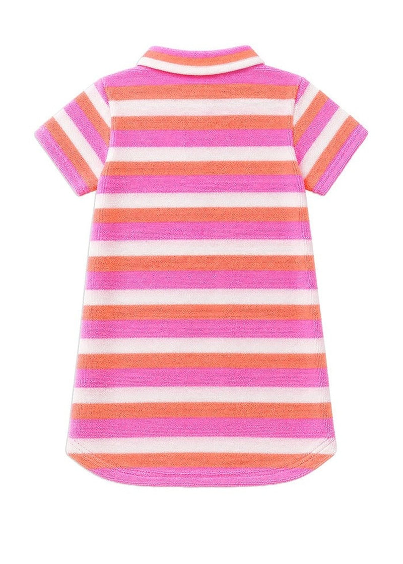 Day Dream Terry Towelling Dress - Multi Stripe