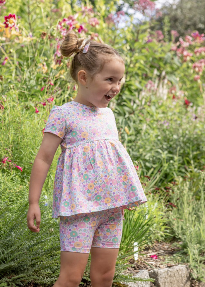 Pastel Garden Bike Short - Multi