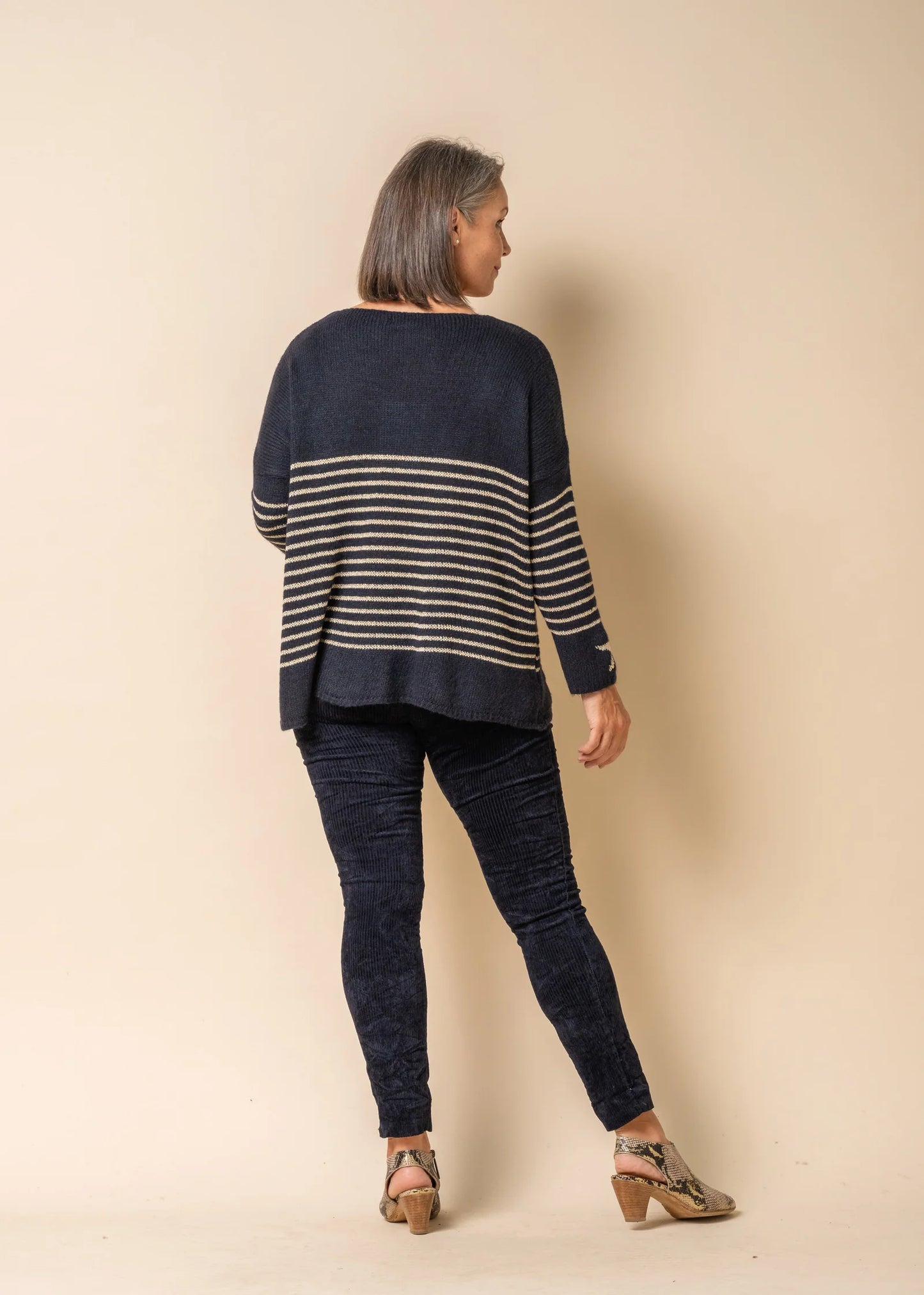 Hanna Knit Top - Navy