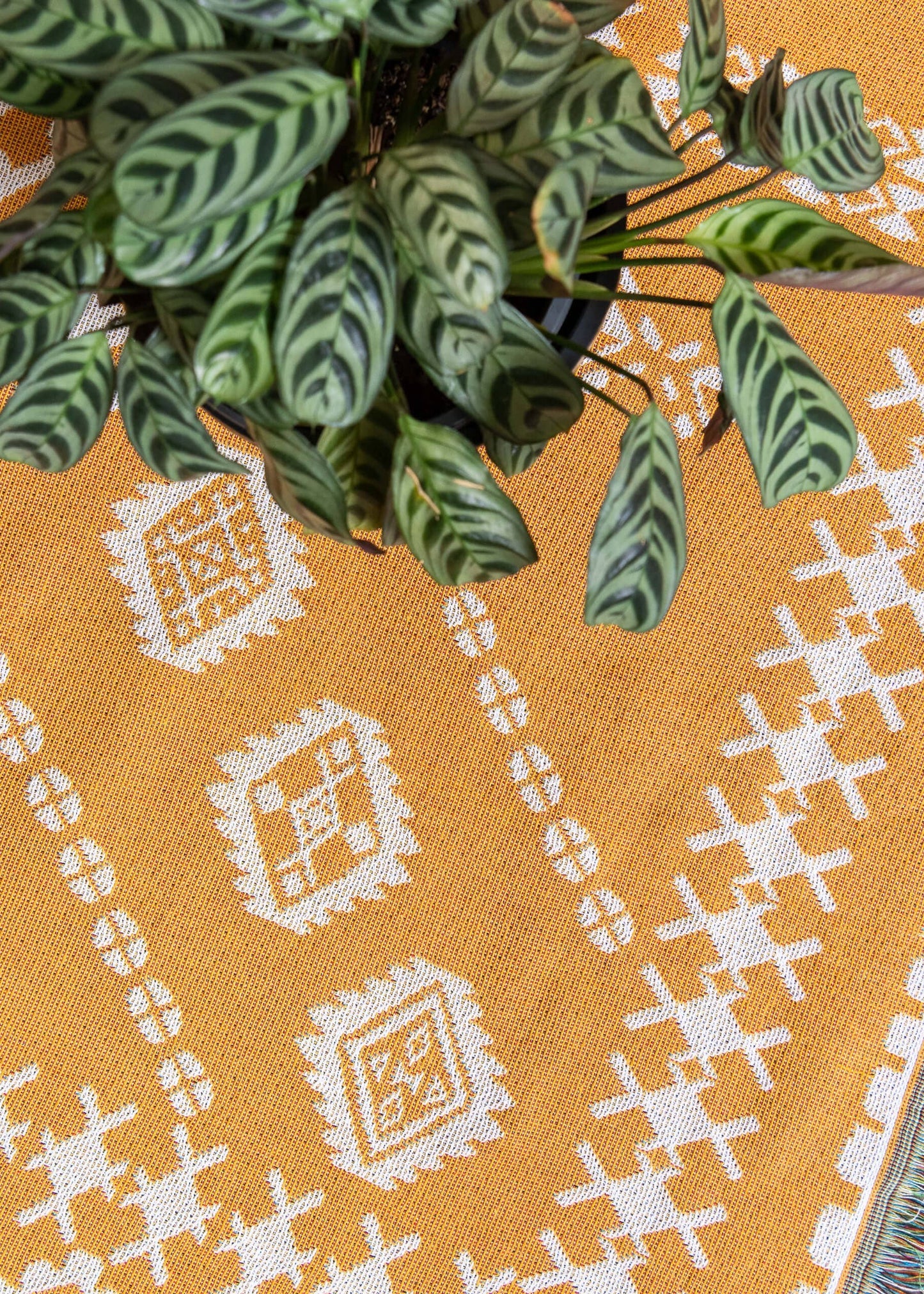 HENDEER - 'Good Day Sunshine' Woven Picnic Rug/Throw: Regular 130x160cm