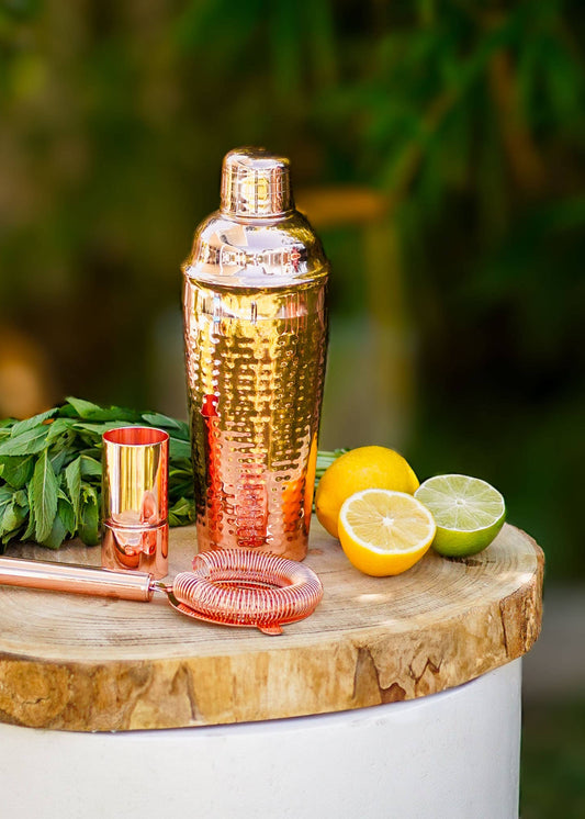 CLINQ - Hammered Copper Cocktail Shaker
