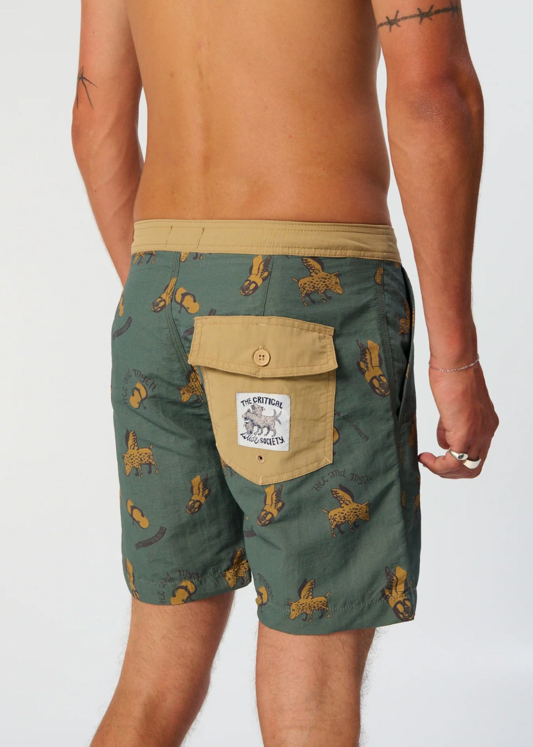 Peace Thong 17" Boardshort - Green