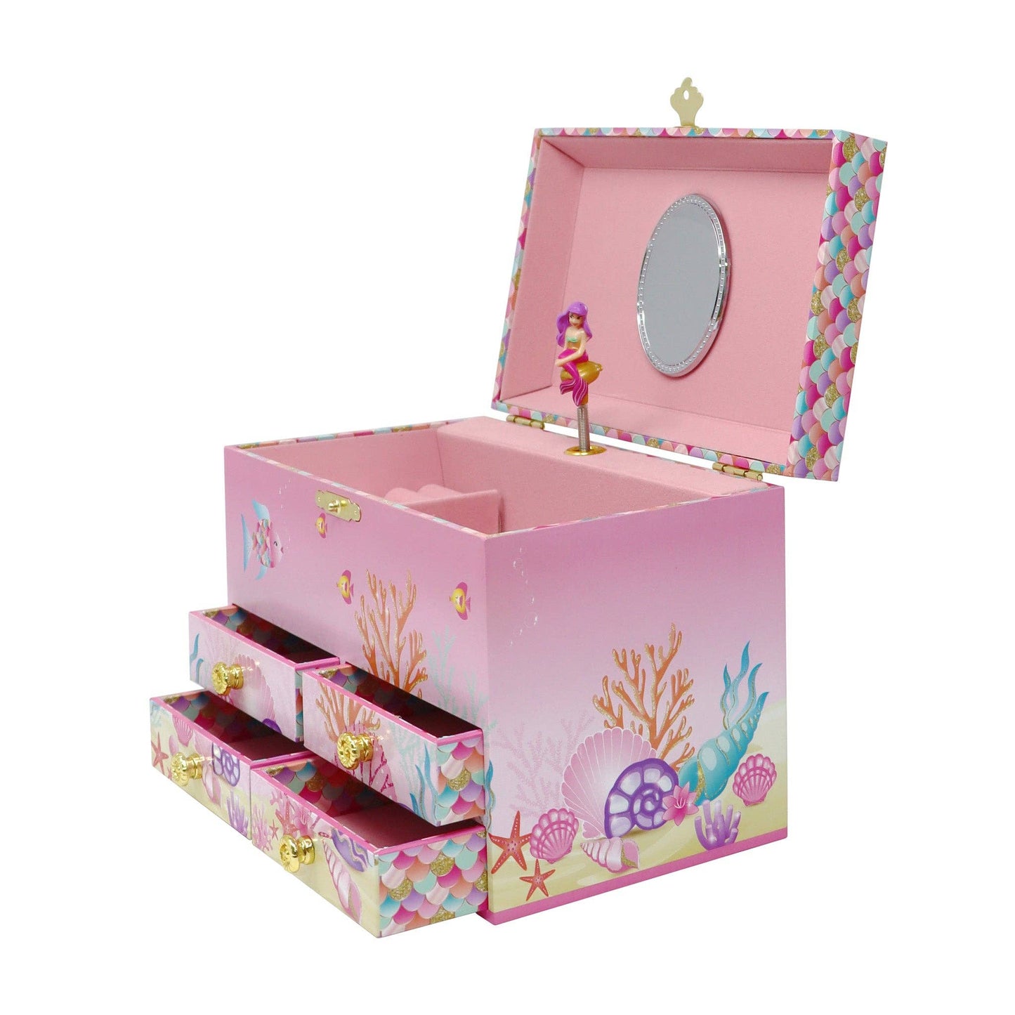 Pink Poppy - Enchanted Medium Mermaid Musical Jewellery