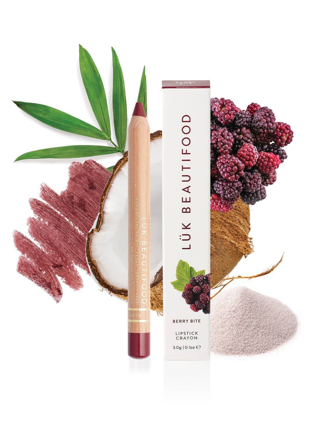 Luk Beautifood - Eco-luxe Lipstick Crayon in Berry Bite