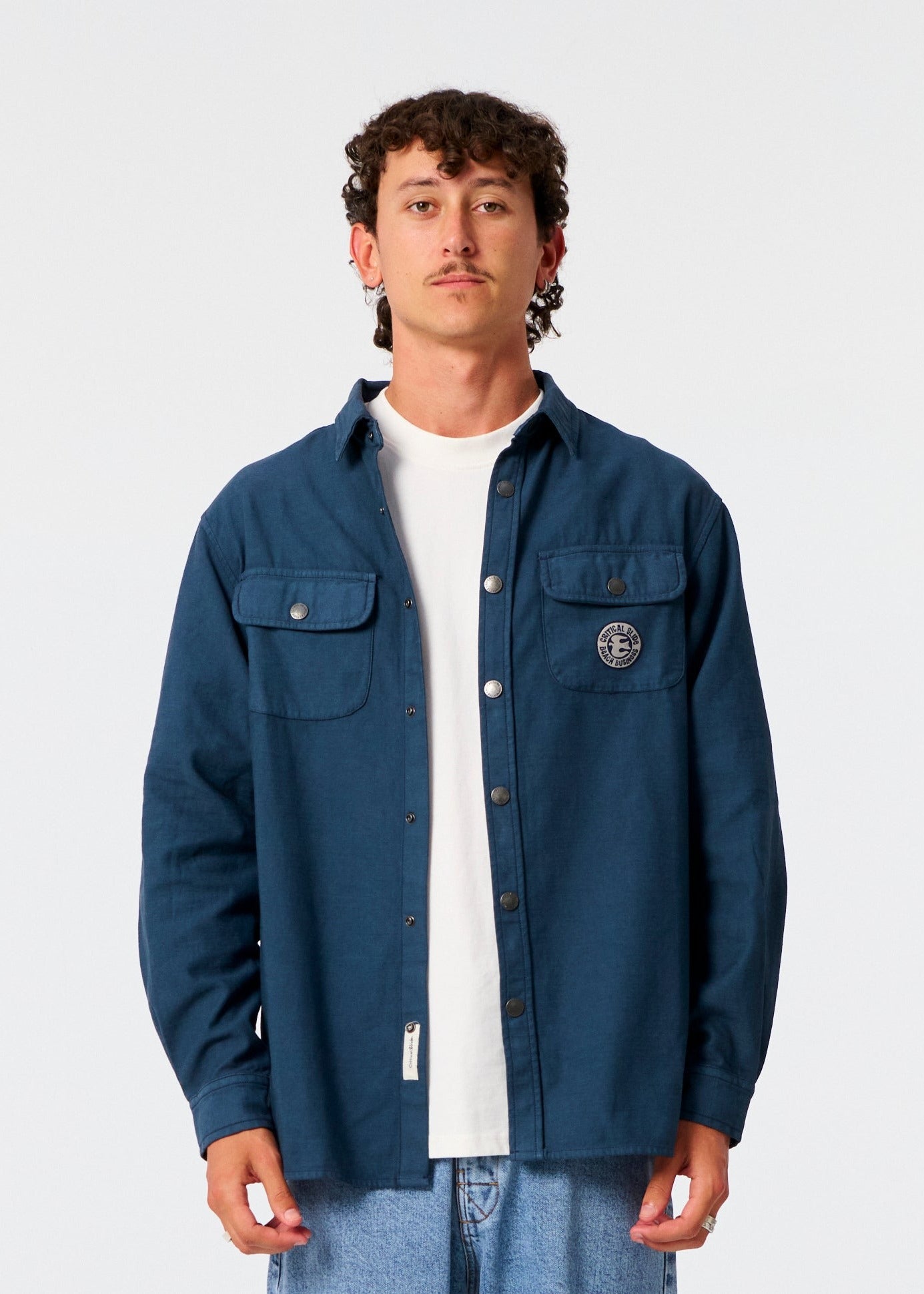Sun Cured Overshirt - Worker Blue - photo 1