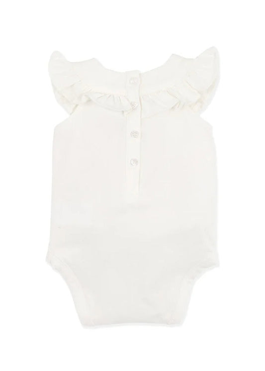 Zara Frill Yoke Bodysuit - Snow