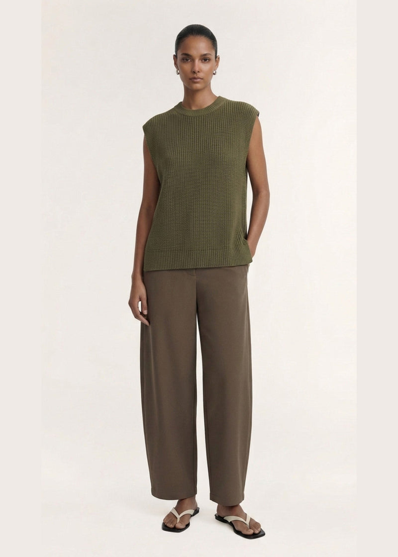 Ellis Knit Tank - Khaki