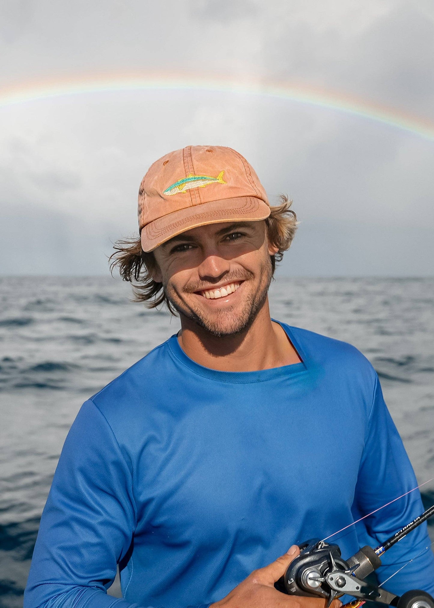 Pallion Point - Kingfish Fish Lid | Cotton Dad Cap in Rust
