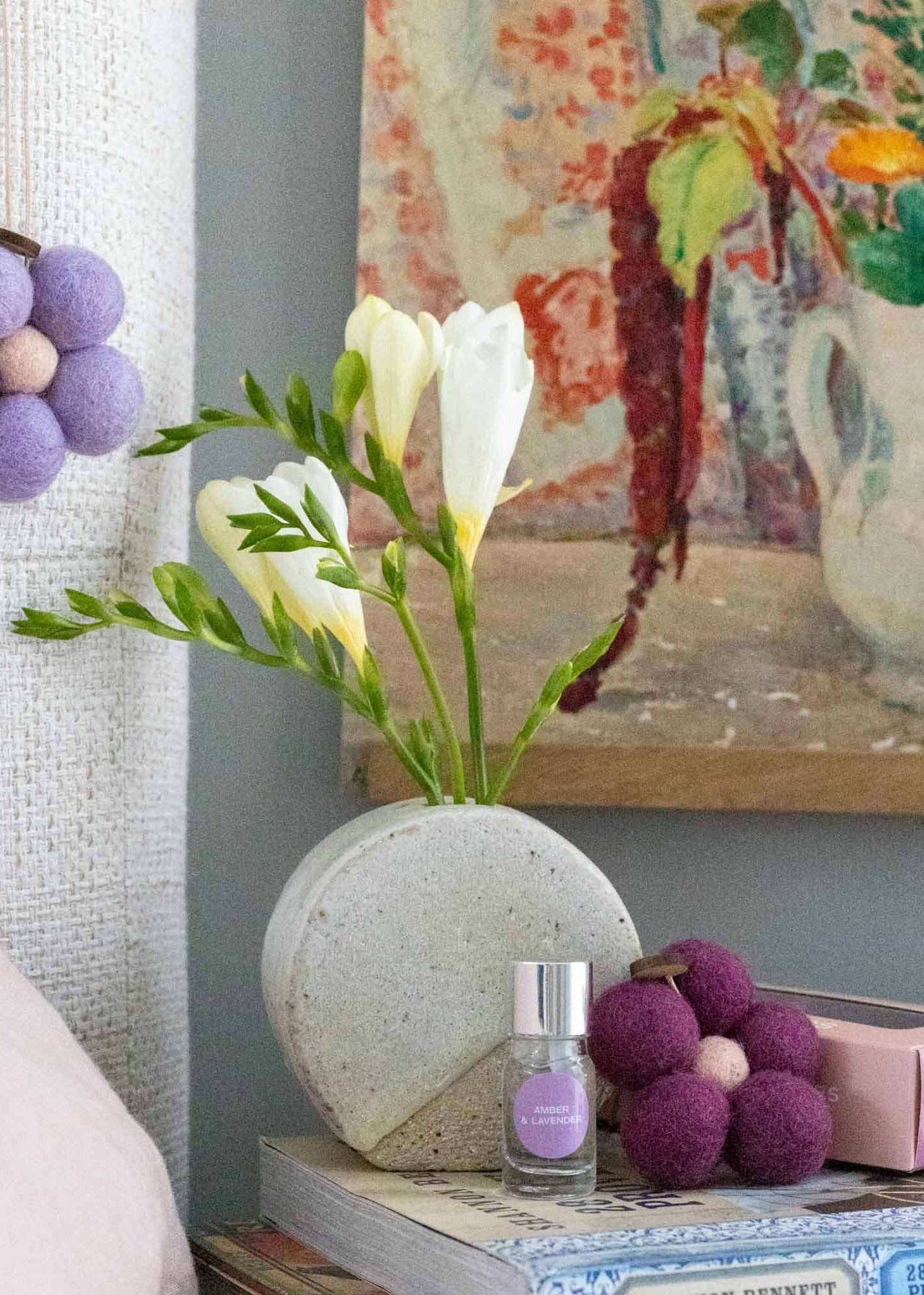 Felt Flower Fresheners - Amber & Lavender