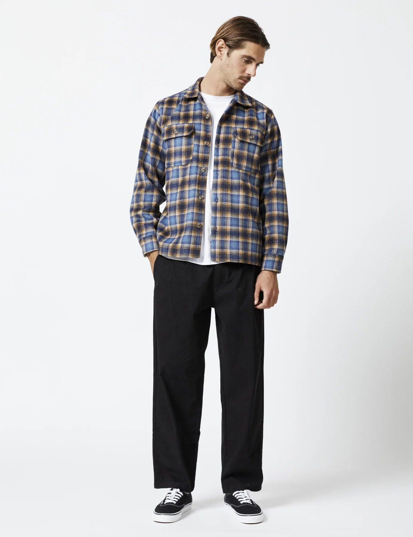 Nomad LS Flannel - Blue Brown