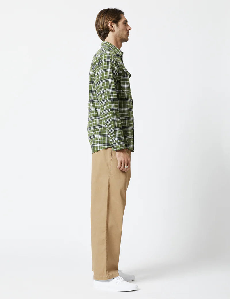 Classic Flannel Shirt - Olive