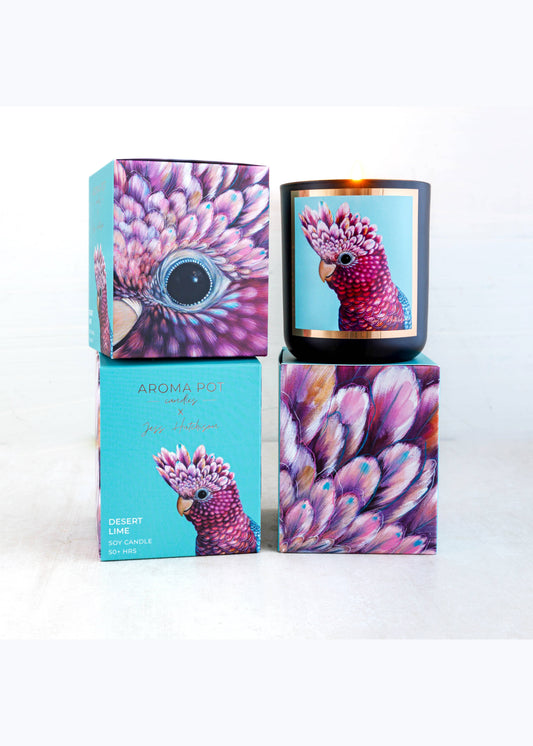Aroma Pot - 50+hrs Australian artist soy candle - Desert Lime