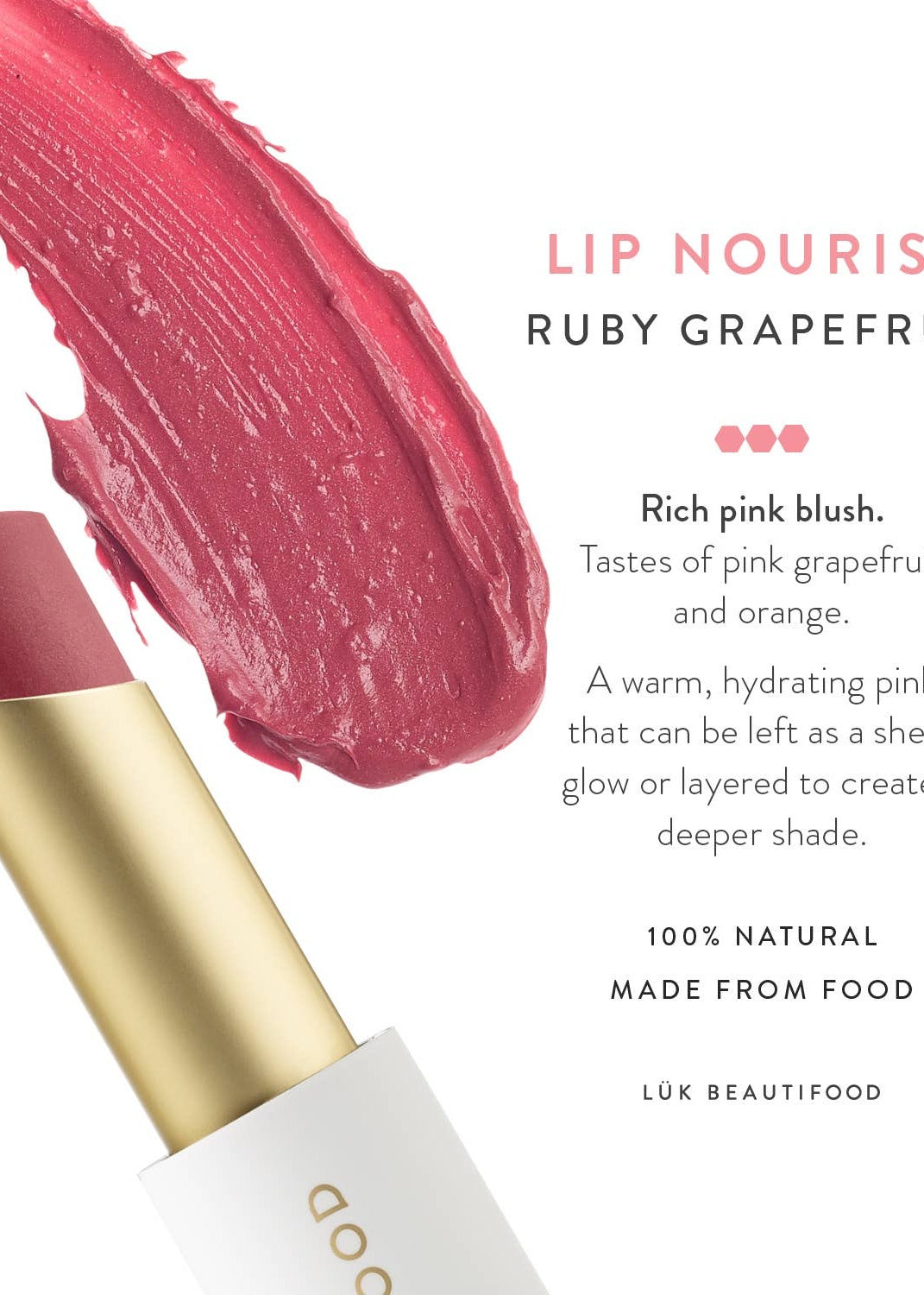 Lip Nourish Lipstick - Ruby Grapefruit