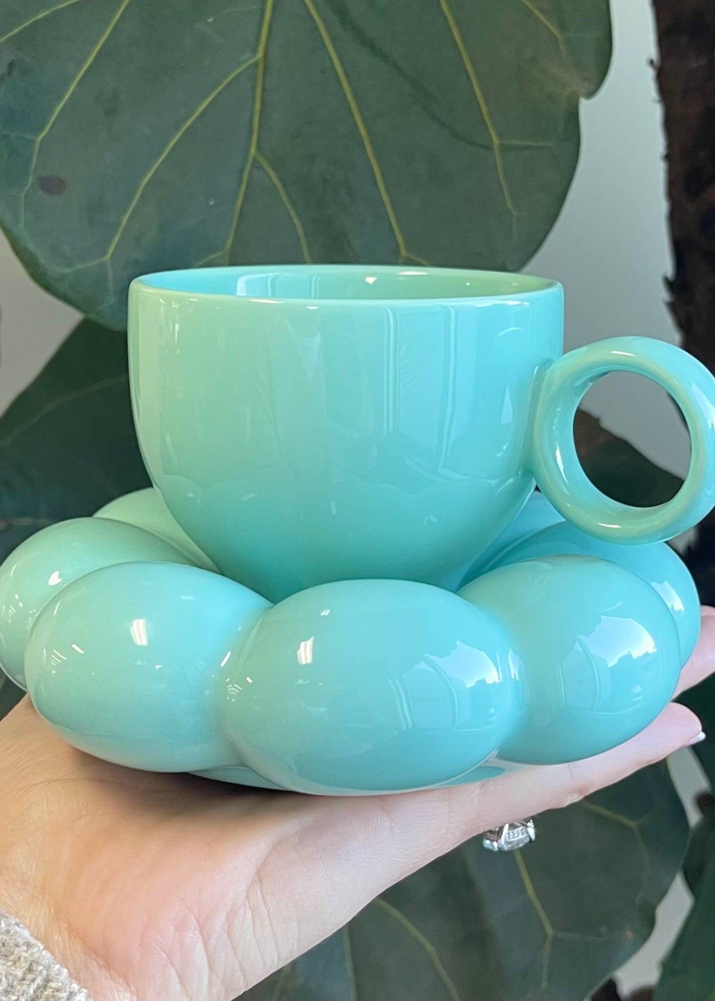 Lottie Mug and Saucer- Blue