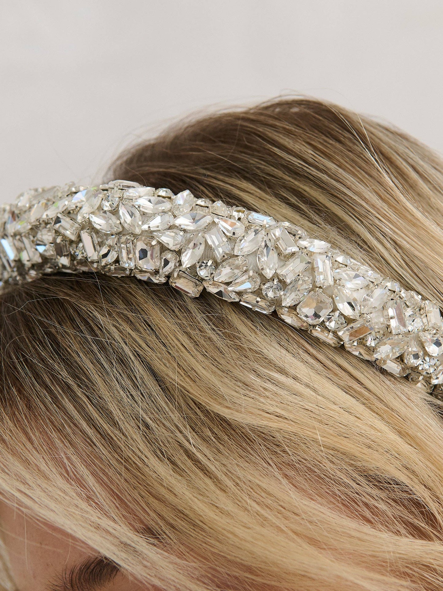 Jennifer Cubic Statement Headband in Silver