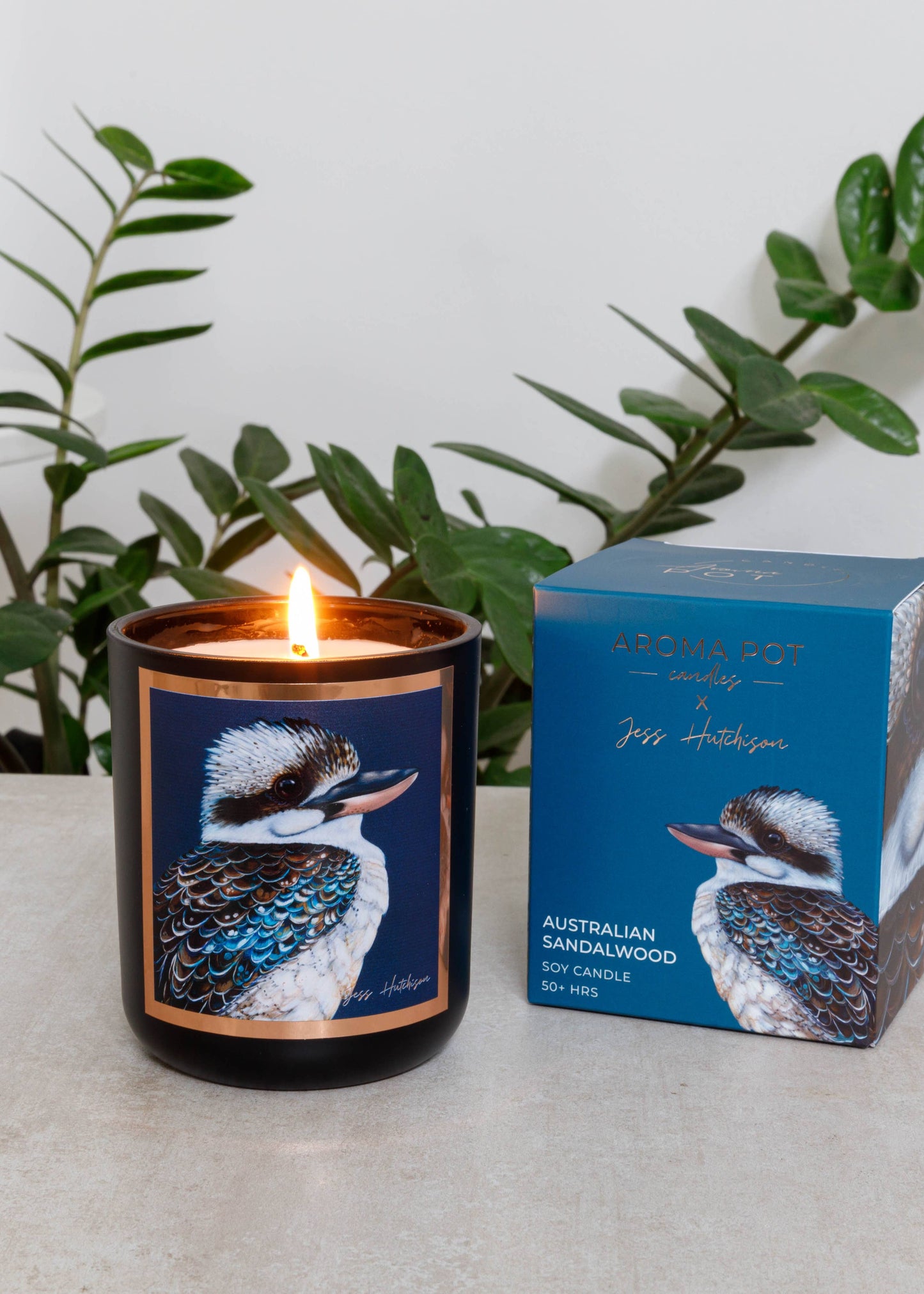 Aroma Pot - 50+hrs Australian artist soy candle - Australian Sandalwood