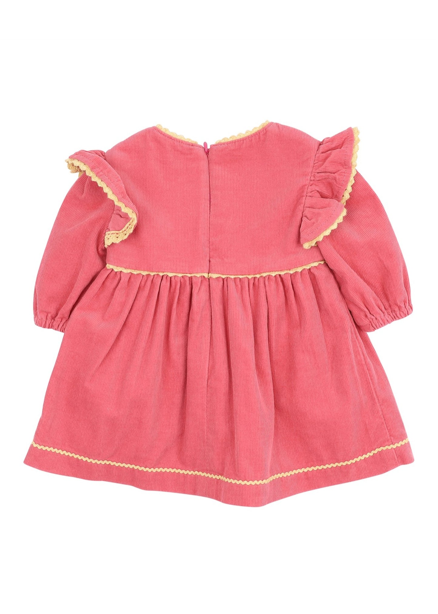 Wild Horses Embroidered Cord Dress - Kids