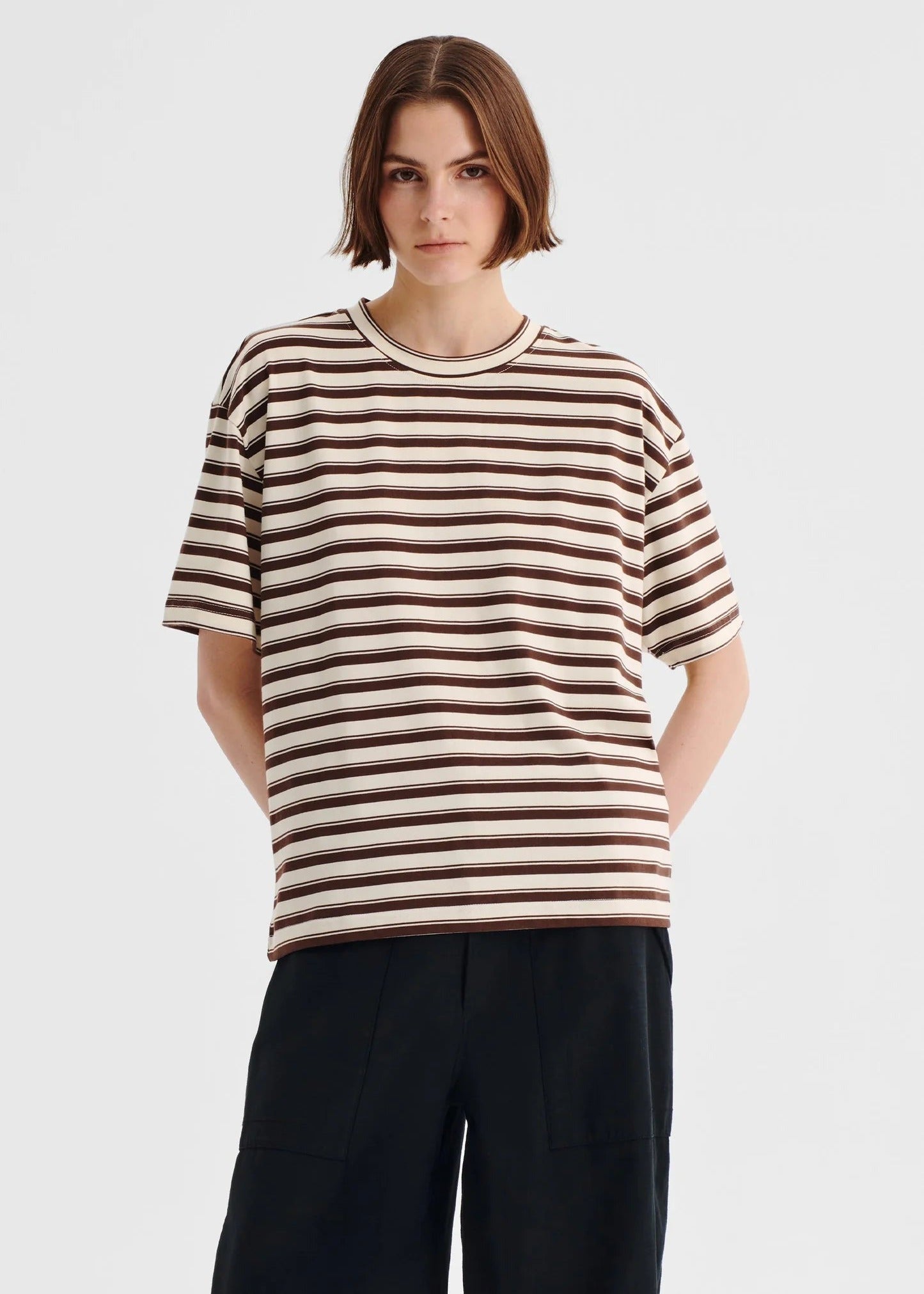 Jericho Stripe Tee - Expresso