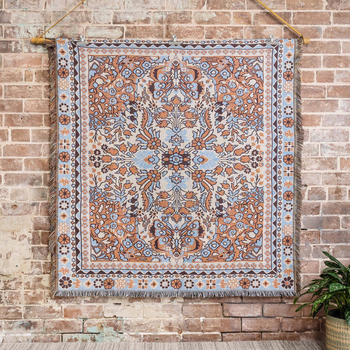 HENDEER - 'PS I Love You' Woven Picnic Rug/Throw: Large 170x200cm
