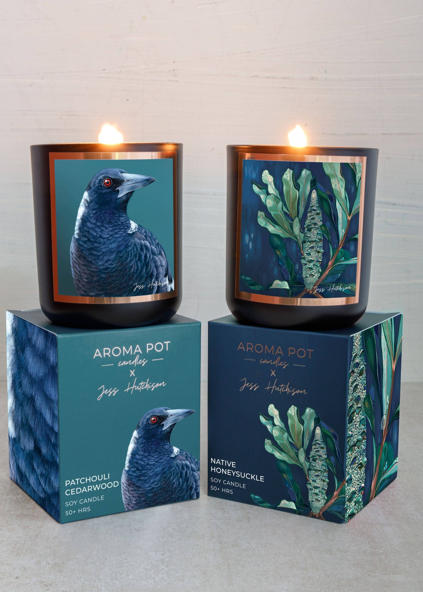 Australian artist soy candle | Patchouli Cedarwood | 50+hrs