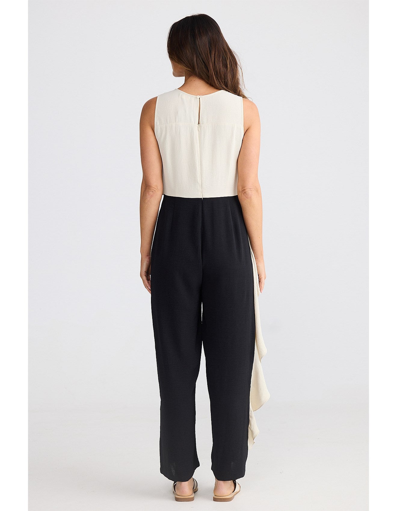 Destiny Pantsuit - Oyster W Black