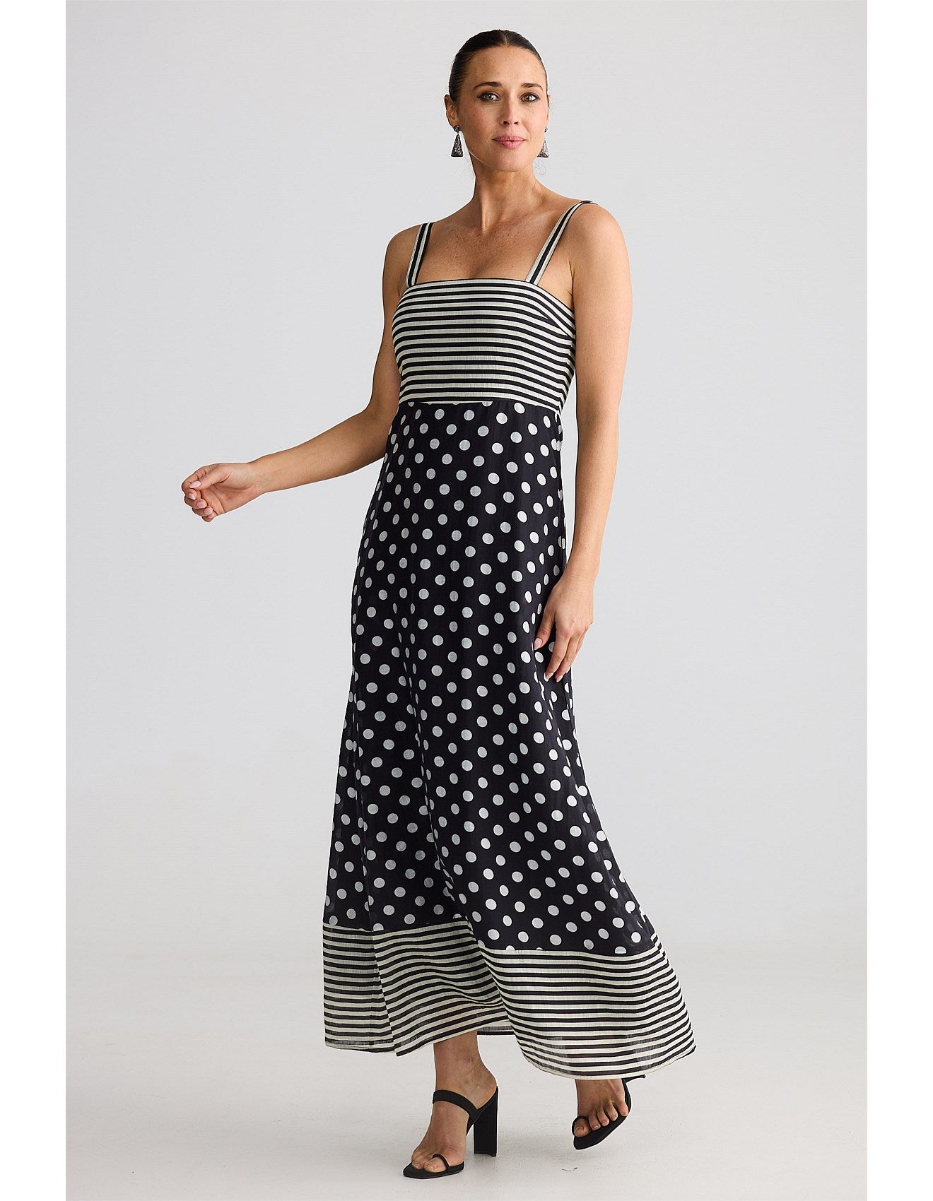 Grace Dress - Spot Stripe