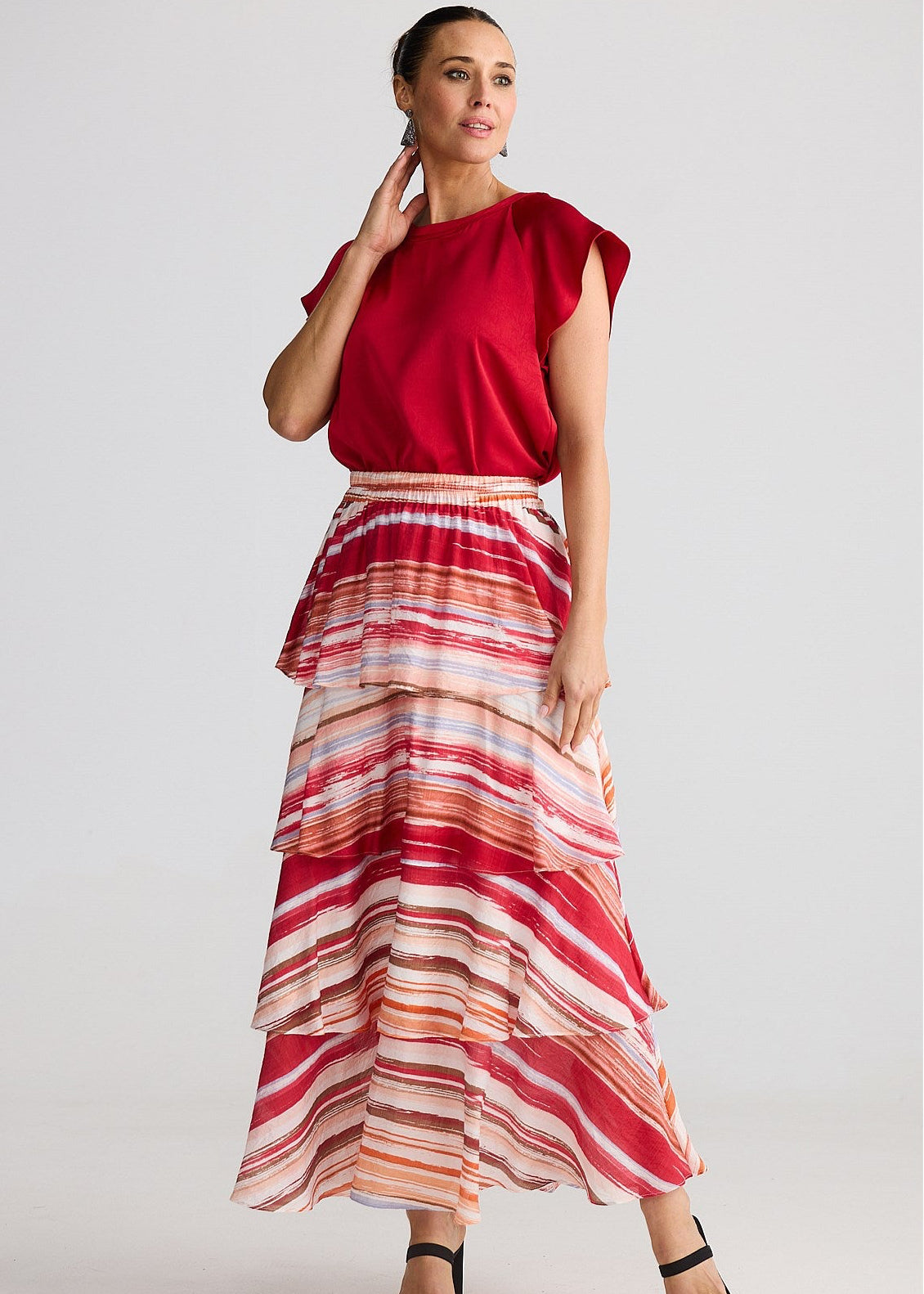 Penny Skirt - Painterly Stripe