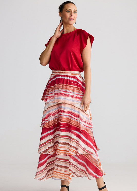 Penny Skirt - Painterly Stripe