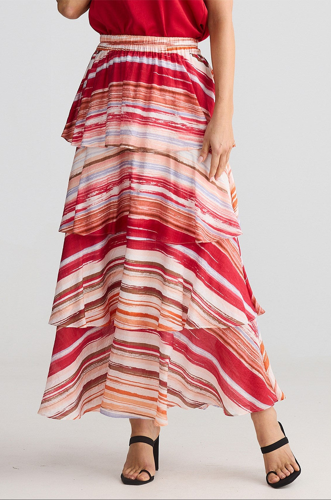 Penny Skirt - Painterly Stripe