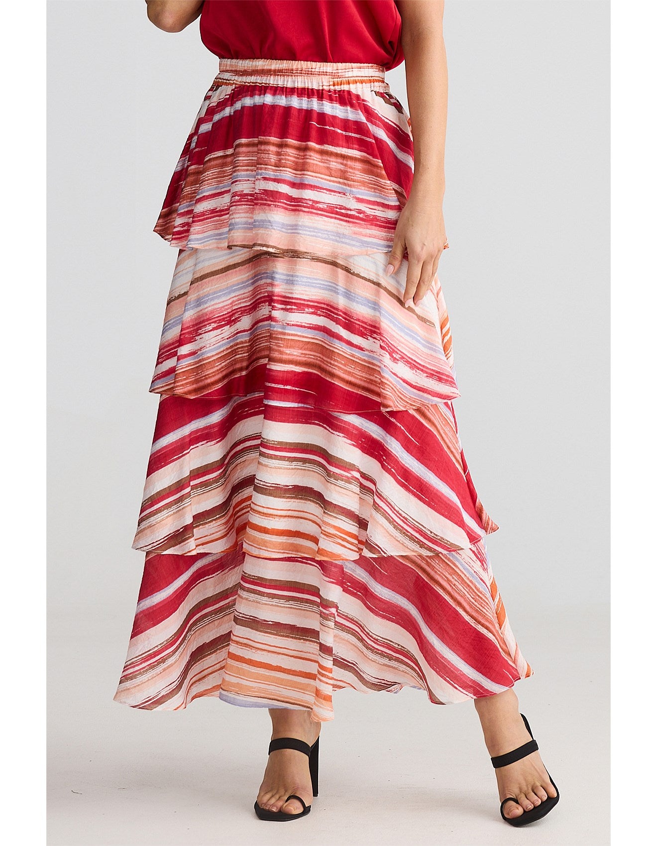 Penny Skirt - Painterly Stripe