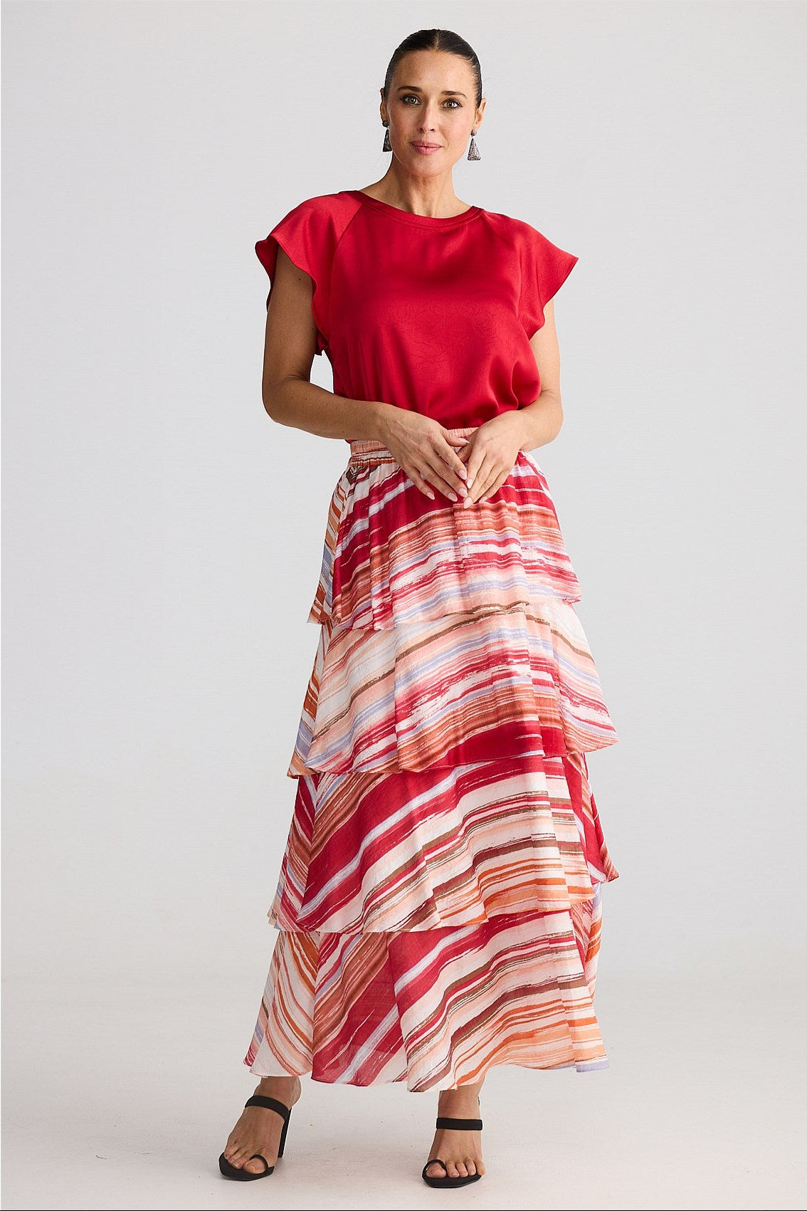 Penny Skirt - Painterly Stripe