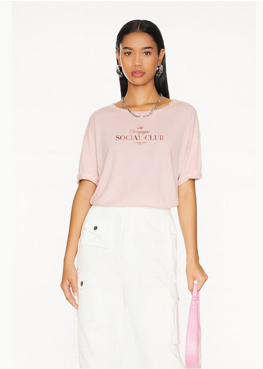 Champagne Social Club Oversize Tee - Blush