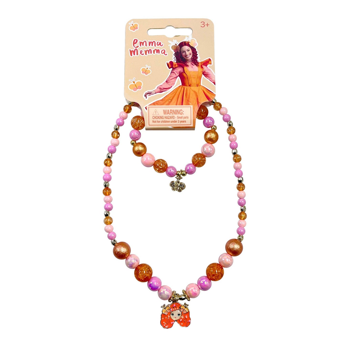 Pink Poppy - Emma Memma Necklace and Bracelet Set - (Pack Size: 6)