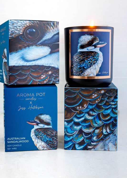 Aroma Pot - 50+hrs Australian artist soy candle - Australian Sandalwood