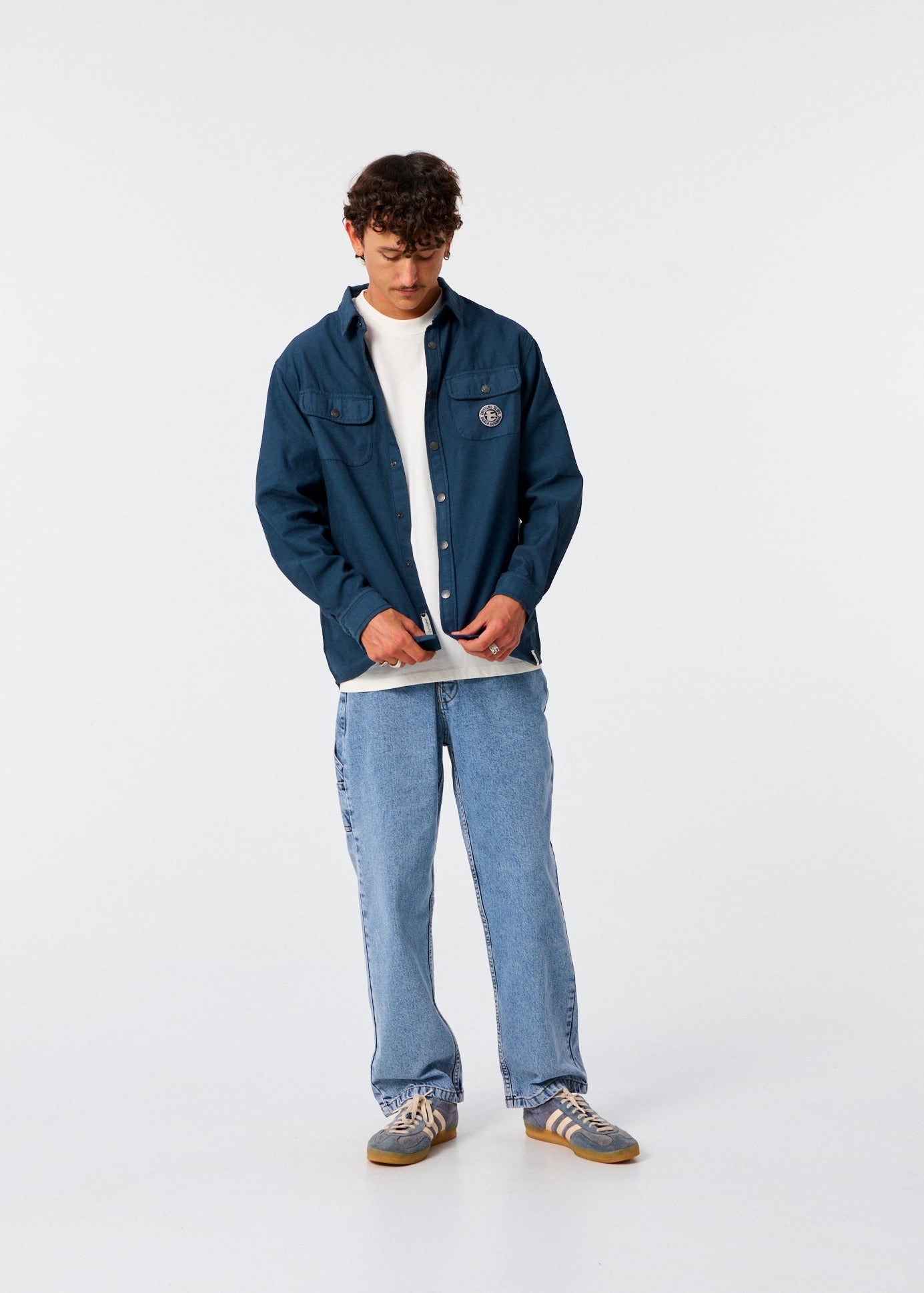 Sun Cured Overshirt - Worker Blue - photo 4