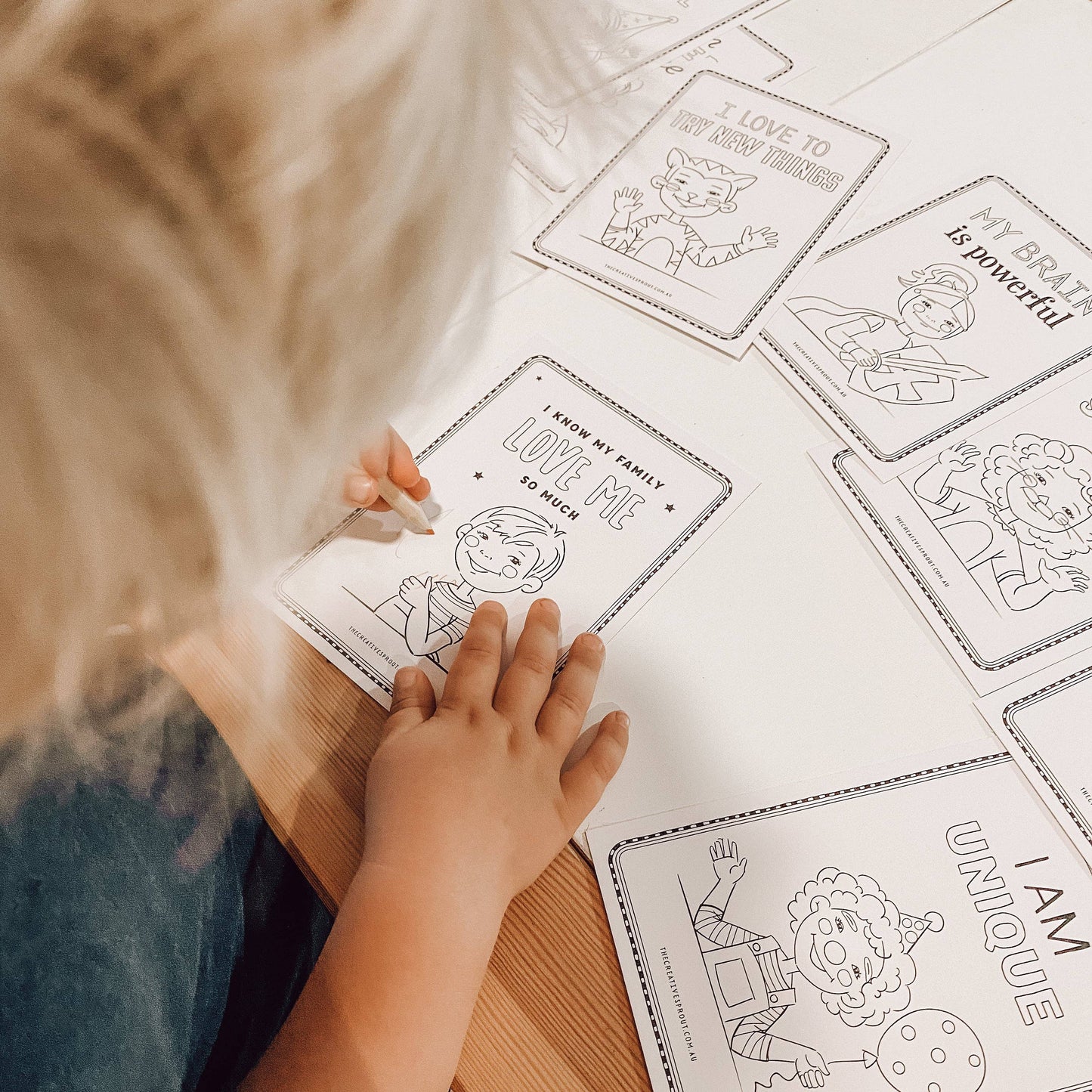 The Creative Sprout - Affirmation Colouring Pages