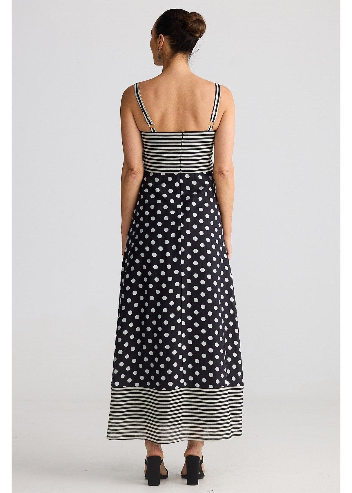 Grace Dress - Spot Stripe