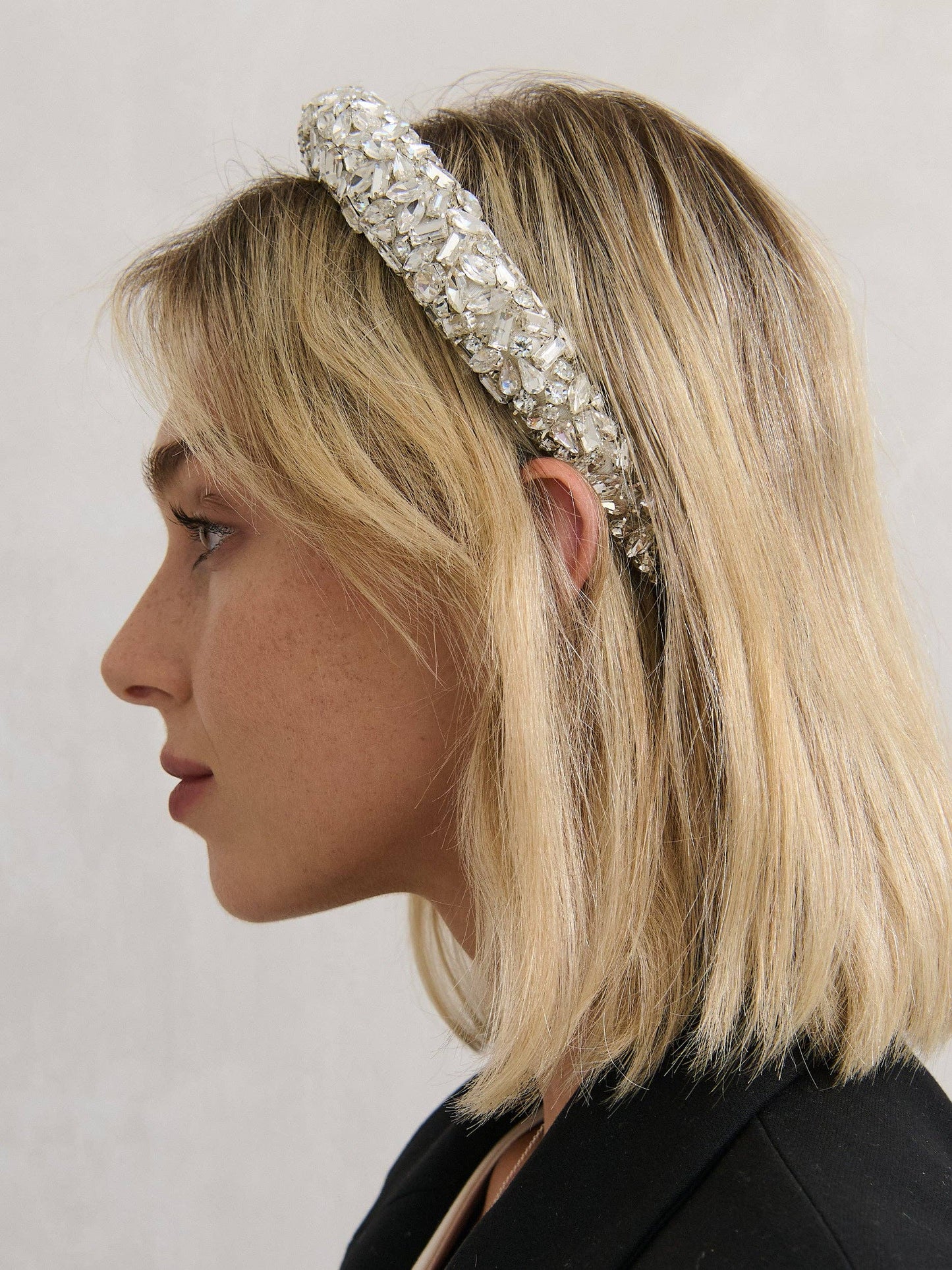 Jennifer Cubic Statement Headband in Silver