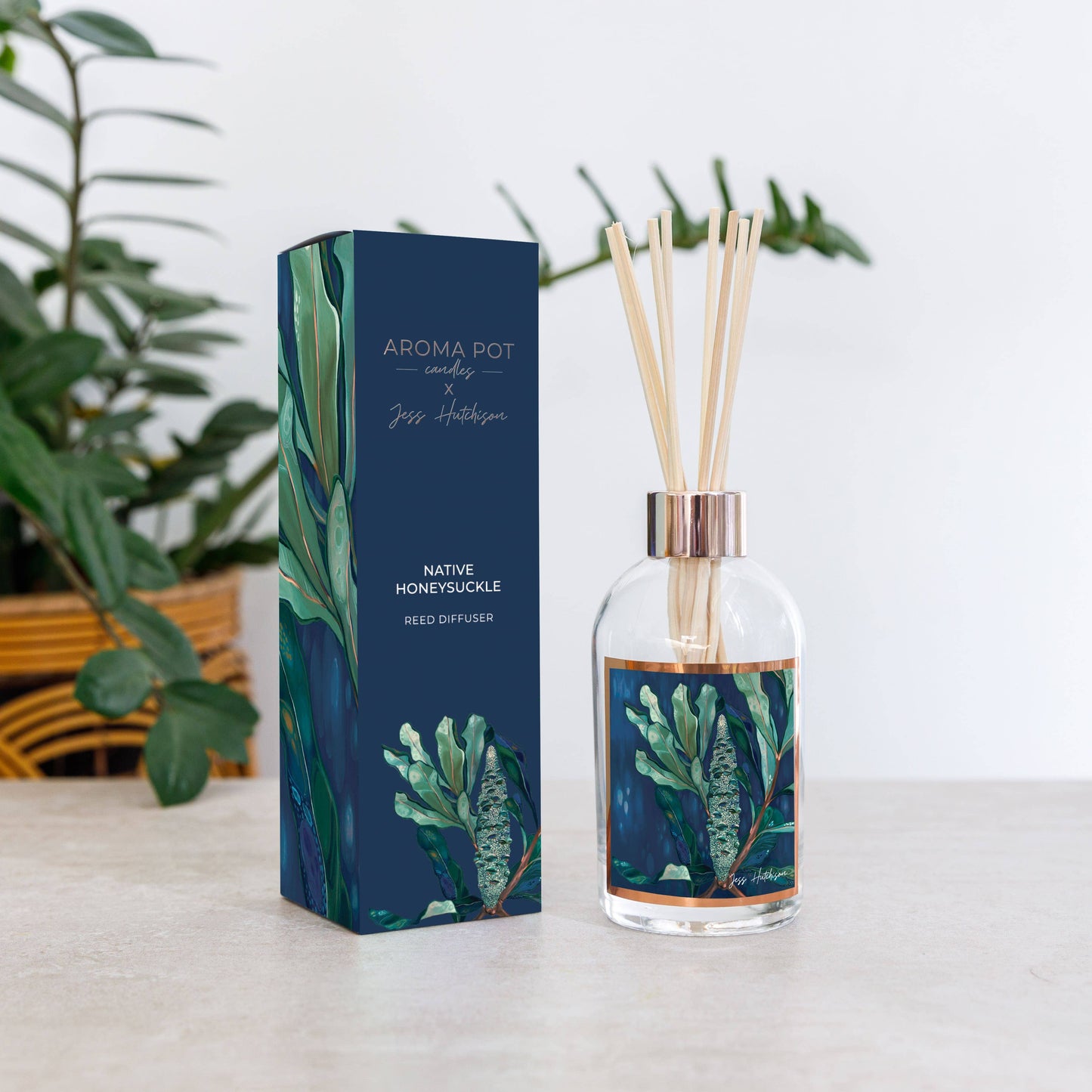 Aroma Pot - Australian artist reed diffuser | Native Honeysuckle | 200ml